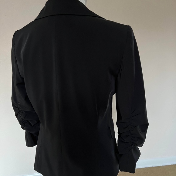 VINTAGE Elizabeth and James blazer - black, double breasted, ruched sleeves - Picture 4 of 16